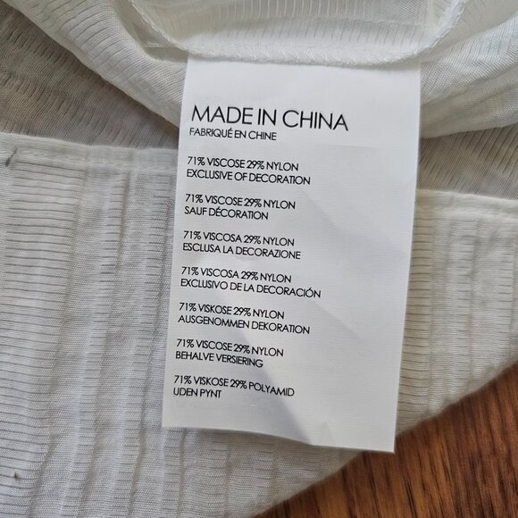 Club Monaco Ruffle Front Top, S, White - Picture 9 of 11